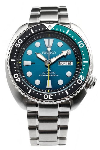 Seiko Prospex Diver Turtle Stainless Steel / Green / Bracelet