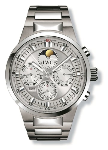 IWC Schaffhausen GST Perpetual Calendar Stainless Steel / Silver / English