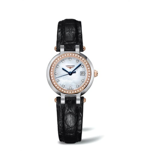 Longines PrimaLuna Quartz 26.5 Stainless Steel / Pink Gold / Diamond / MOP