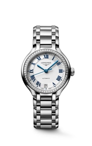 Longines PrimaLuna 34 Automatic Stainless Steel - Diamond / Silver / Bracelet