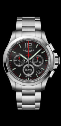 Longines Conquest V.H.P. Chronograph 42 Stainless Steel / Black / Bracelet