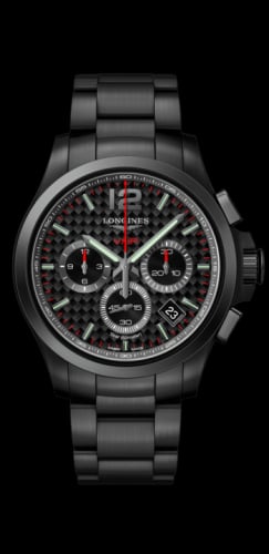 Longines Conquest V.H.P. Chronograph 42 PVD / Carbon / Bracelet