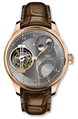 IWC Schaffhausen Portugieser Constant-Force Tourbillon Double Moon Red Gold / Ardoise