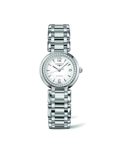 Longines PrimaLuna Automatic 26.5 Stainless Steel / Diamond / White / Bracelet