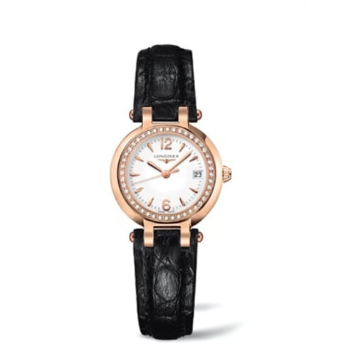 Longines PrimaLuna Quartz 26.5 Pink Gold / Diamond / White
