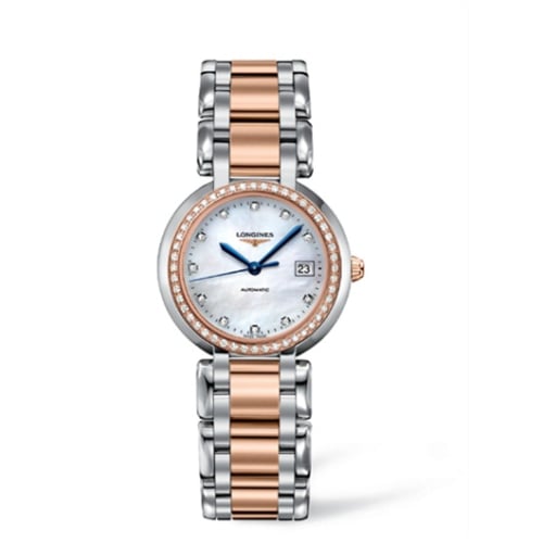 Longines PrimaLuna Automatic 30 Two Tone Pink Diamond MOP