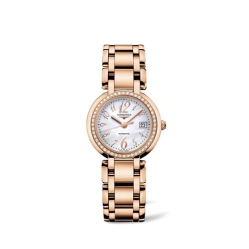 Longines PrimaLuna Automatic 30 Pink Gold Diamond Funky MOP