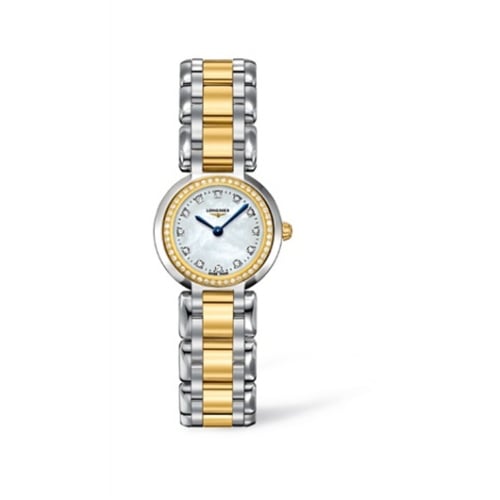 Longines PrimaLuna Quartz 23 Two Tone Diamond MOP