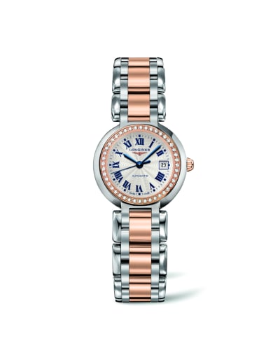 Longines PrimaLuna Automatic 26.5 Two Tone Pink Diamond