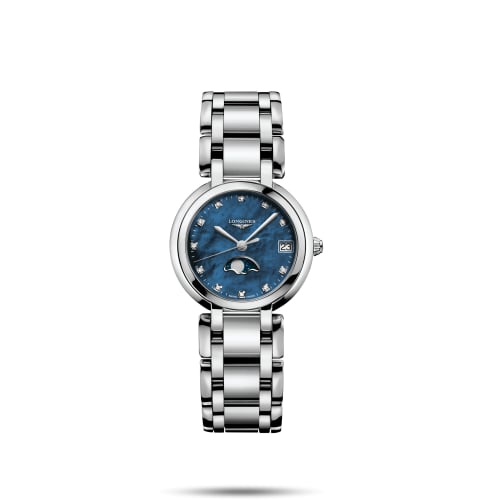 Longines PrimaLuna 30.5 Quartz Moonphase Stainless Steel / Blue MOP / Bracelet