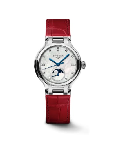 Longines PrimaLuna 34 Automatic Moonphase Stainless Steel / MOP