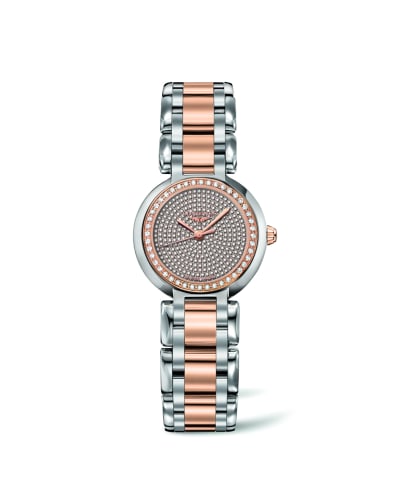 Longines PrimaLuna Quartz 26.5 Stainless Steel / Pink Gold / Diamondmaster