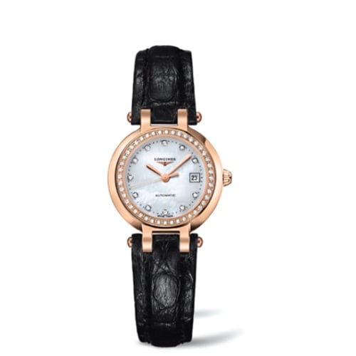Longines PrimaLuna Automatic 26.5 Pink Gold Leather MOP