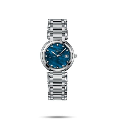 Longines PrimaLuna Quartz 30 Stainless Steel / Blue MOP / Bracelet