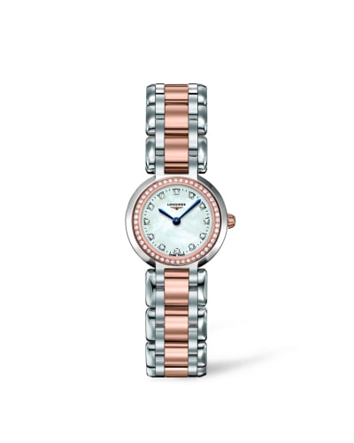 Longines PrimaLuna Quartz 23 Two Tone Pink Diamond MOP