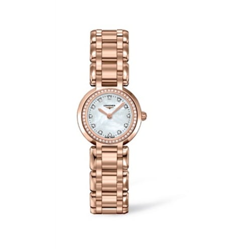 Longines PrimaLuna Quartz 23 Pink Gold Diamond MOP