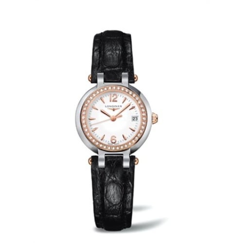Longines PrimaLuna Quartz 26.5 Stainless Steel / Pink Gold / Diamond / White
