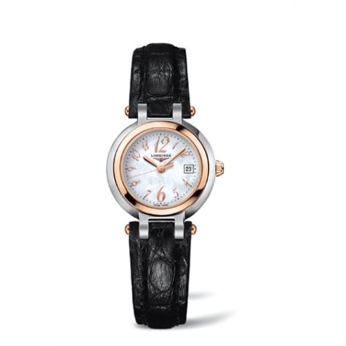 Longines PrimaLuna Quartz 26.5 Stainless Steel / Pink Gold / MOP - Arabic
