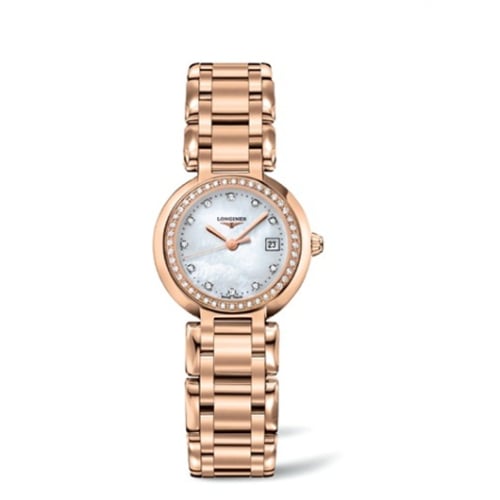 Longines PrimaLuna Quartz 26.5 Pink Gold / Diamond / MOP / Bracelet