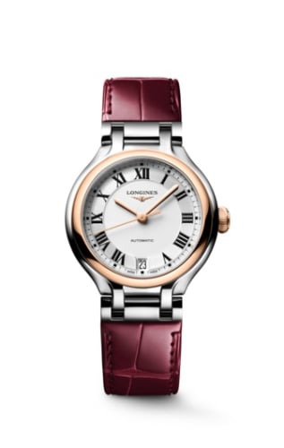 Longines PrimaLuna 34 Automatic Stainless Steel - Red Gold / Silver