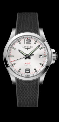 Longines Conquest V.H.P. 41 Stainless Steel / Silver / Rubber