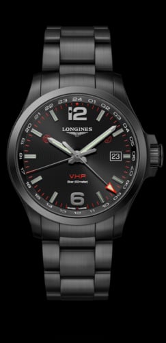 Longines Conquest V.H.P. GMT 43 PVD / Black / Bracelet