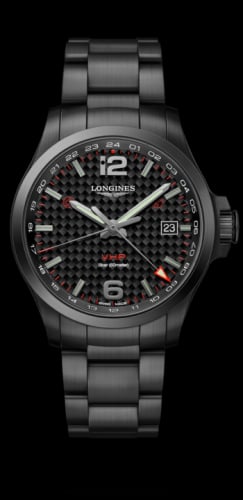 Longines Conquest V.H.P. GMT 43 PVD / Carbon / Bracelet
