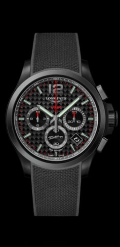 Longines Conquest V.H.P. Chronograph 42 PVD / Carbon / Rubber