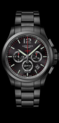 Longines Conquest V.H.P. Chronograph 44 PVD / Black / Bracelet