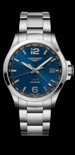 Longines Conquest V.H.P. GMT 43 Stainless Steel / Blue / Bracelet