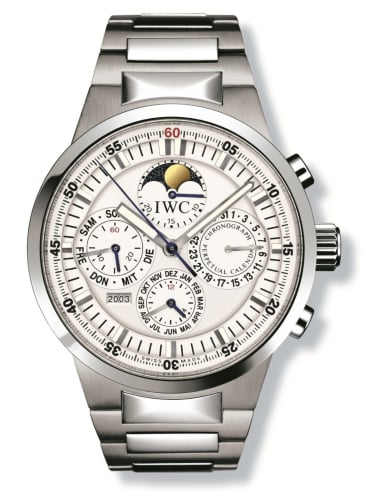 IWC Schaffhausen GST Perpetual Calendar Stainless Steel / White / English