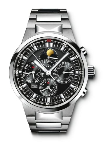 IWC Schaffhausen GST Perpetual Calendar Stainless Steel / Black / German