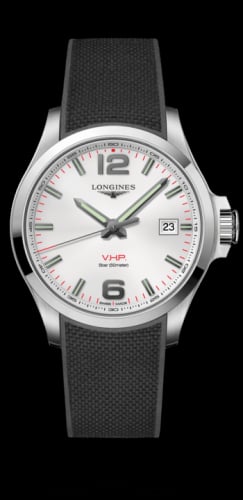 Longines Conquest V.H.P. 43 Stainless Steel / Silver / Rubber
