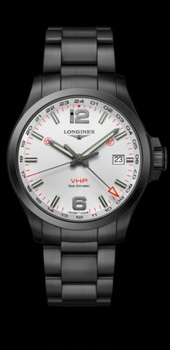 Longines Conquest V.H.P. GMT 43 PVD / Silver / Bracelet