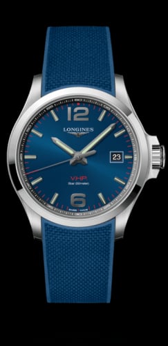 Longines Conquest V.H.P. 43 Stainless Steel / Blue / Rubber