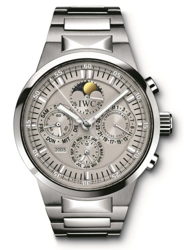 IWC Schaffhausen GST Perpetual Calendar Stainless Steel / Grey / German