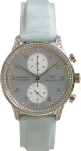 IWC Schaffhausen Portuguese Chrono-Automatic White Gold / Blue MOP / Diamond