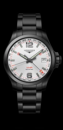 Longines Conquest V.H.P. GMT 41 PVD / Silver / Bracelet