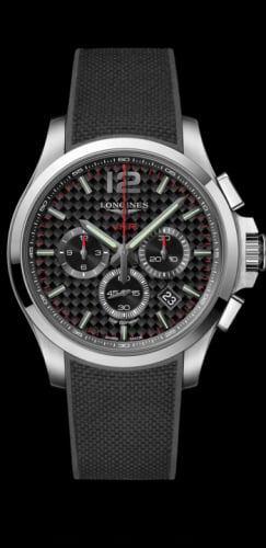 Longines Conquest V.H.P. Chronograph 44 Stainless Steel / Carbon / Rubber