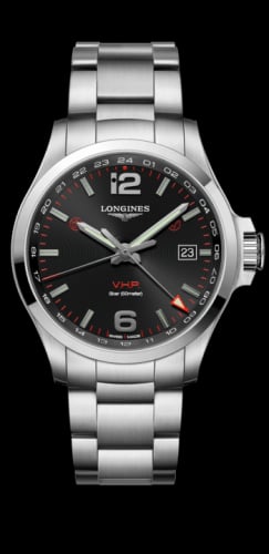 Longines Conquest V.H.P. GMT 43 Stainless Steel / Black / Bracelet