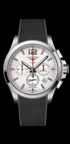 Longines Conquest V.H.P. Chronograph 42 Stainless Steel / Silver / Rubber