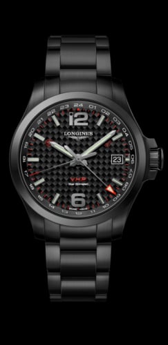 Longines Conquest V.H.P. GMT 41 PVD / Carbon / Bracelet