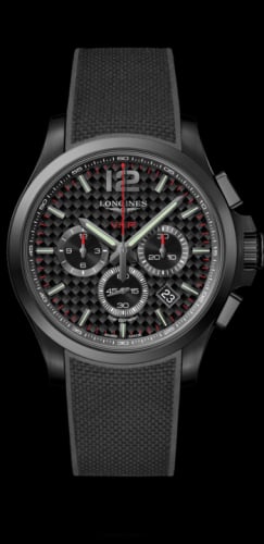 Longines Conquest V.H.P. Chronograph 44 PVD / Carbon / Rubber