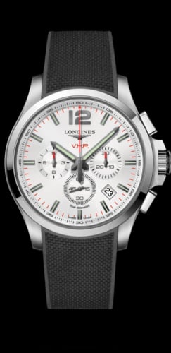 Longines Conquest V.H.P. Chronograph 44 Stainless Steel / Silver / Rubber