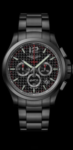 Longines Conquest V.H.P. Chronograph 44 PVD / Carbon / Bracelet