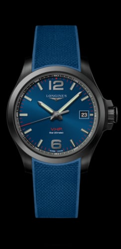 Longines Conquest V.H.P. 41 PVD / Blue / Rubber