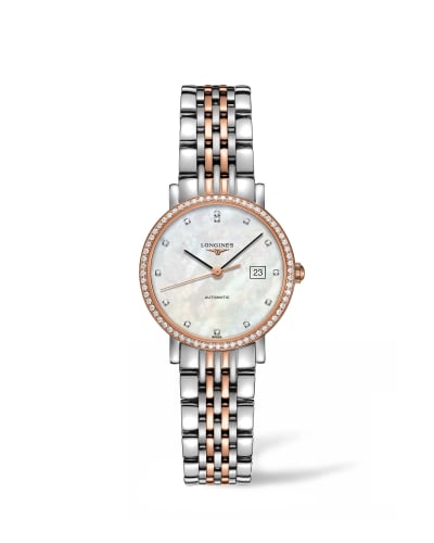 Longines Elegant Collection Automatic 29 Stainless Steel / Pink Gold / Diamond / MOP