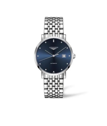 Longines Elegant Collection Automatic 39 Stainless Steel / Blue - Diamond / Bracelet