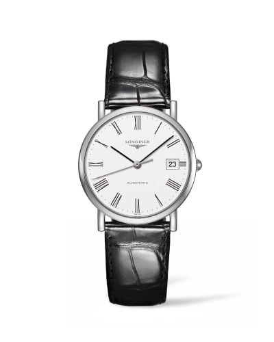 Longines Elegant Collection 34.5 Automatic Stainless Steel / White / Strap