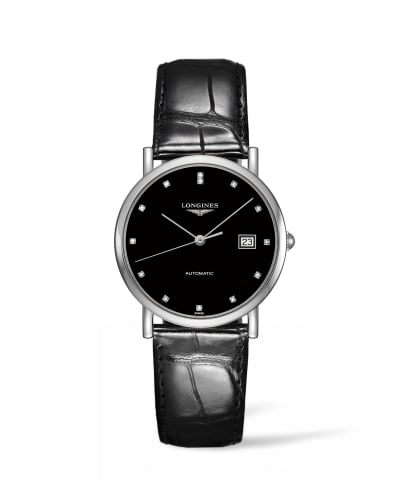 Longines Elegant Collection 34.5 Automatic Stainless Steel / Black / Strap